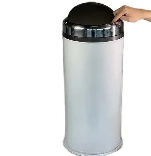 Ведро для мусора Maxiflow 27 л с крышкой Белый 4513.0000B.101.27  - фото 2