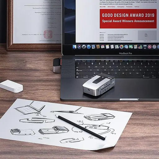 USB-Хаб Baseus Armor Age Type-C Bracket Multifunctional HUB Adapter Space Gray (CAHUB-AJ0G) - фото 8