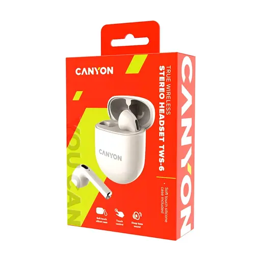 Навушники Canyon TWS-6 Beige (CNS-TWS6BE) - фото 6