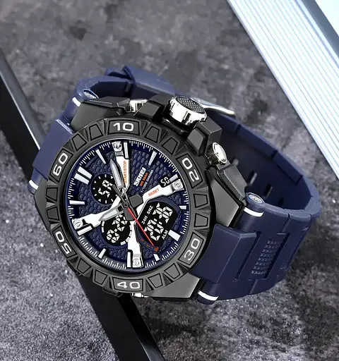 Годинник чоловічий наручний спортивний Skmei 2220 (Синій) - фото 6