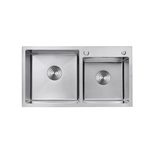 Кухонна мийка Kroner KRP Gebürstet - 7843ZHM (3,0/1,0 мм) CV022805, Нержавіюча сталь - фото 1