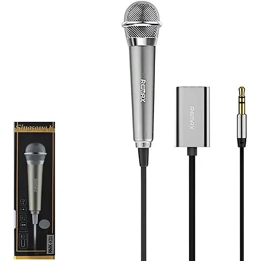 Настільний мікрофон Remax OR RMK-K01 на підставці Сумісний з IOS, Android, Windows-phones Сірий - фото 1