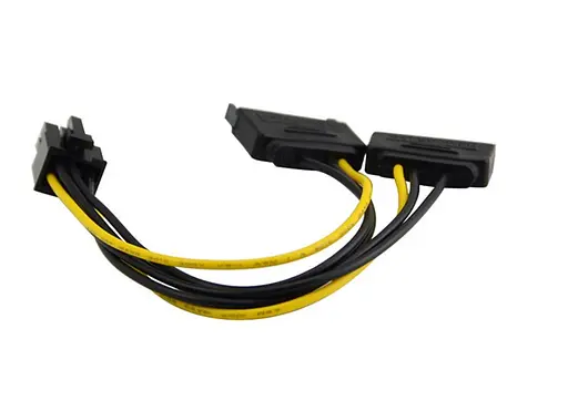 Кабель живлення для відеокарти 6pin Male-2хSATA Male - фото 3
