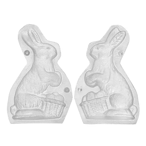 Форма алюмінієва великодня "Заєць з кошиком" для випікання святкового цільного кексу 15х10 см, Ласунка 84076 - фото 2