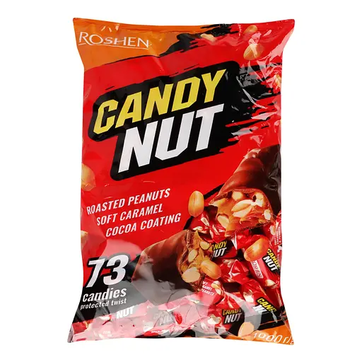 Цукерки Roshen Candy Nut м'яка карамель з арахісом 1 кг - фото 2