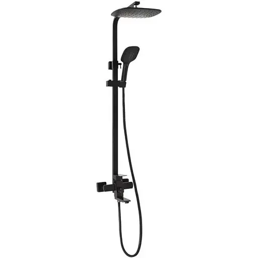 Душова система Lidz (BLA)-10 30 1005A, Чорний матовий - фото 1