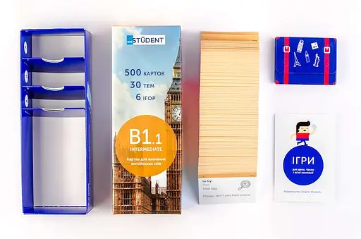 Настільна гра English Student Картки для вивчення англійської мови English Student Intermediate B1.1 (укр.) (39122592) - фото 6