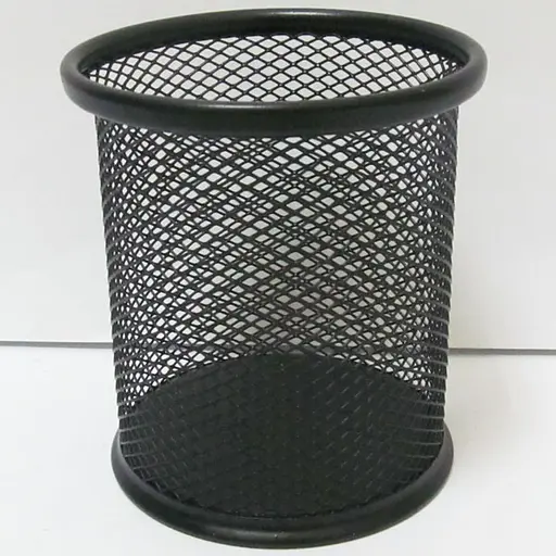 Подставка для ручек металлическая Сетка, 9.8x8 см, черная