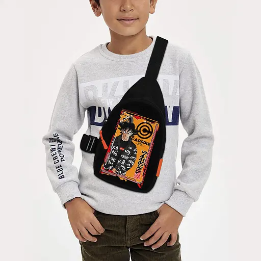 Сумка через плече дитяча Аніме Drip Goku 29х17 см сумка слінг для хлопчика (02311)