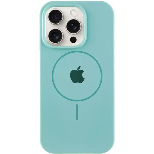 Чехол Epik Silicone Case Full Protective AA with MagSafe для Apple iPhone 16 Pro 6.3 Бирюзовый/Marine Green