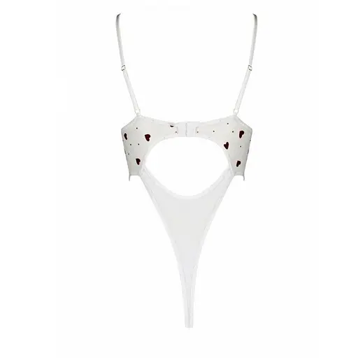 Эротическое боди с рисунком Passion LOVELIA Body white L/XL - фото 6