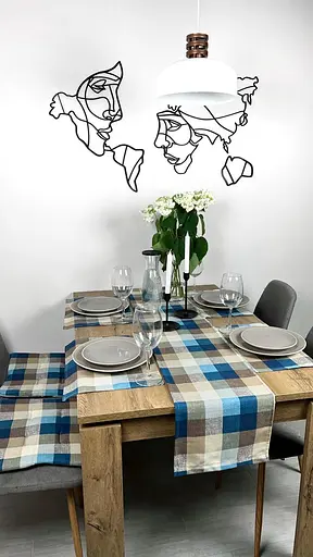 Доріжка водовідштовхувальна з принтом Шахматка 170х30 см Синій - фото 6