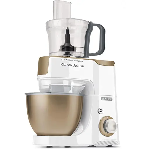 Кухонная машина Sencor 1000Вт бело-золотой. - фото 6