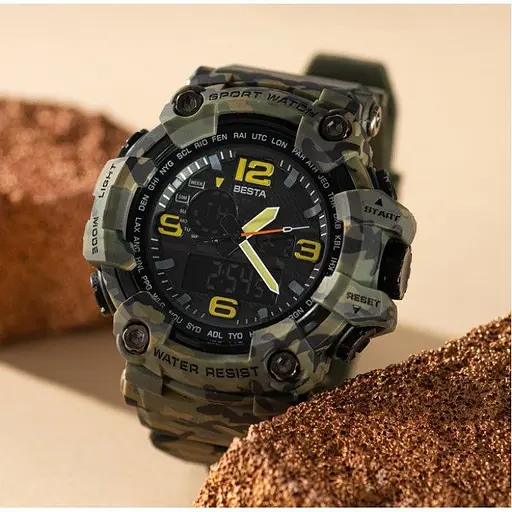 Мужские наручные тактические часы Besta Lion (Камуфляж) - фото 3