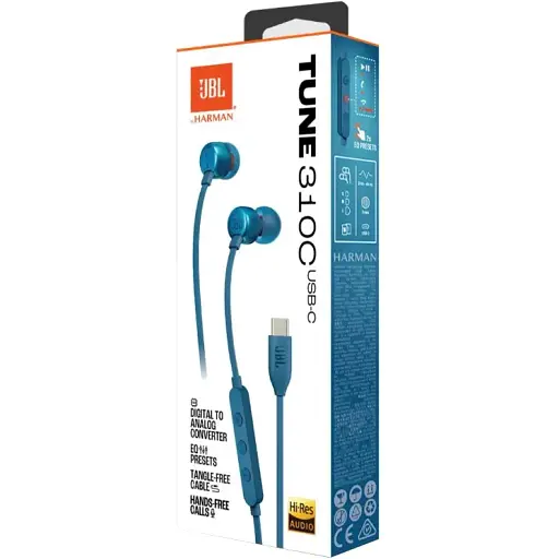 Гарнітура JBL Tune 310C USB-C Blue (JBLT310CBLU) (6995502) - фото 2