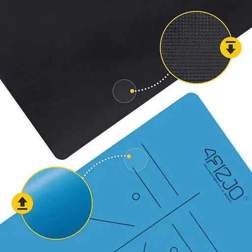 Коврик (мат) спортивный 4FIZJO PU 183 x 68 x 0.4 см для йоги и фитнеса 4FJ0588 Blue (P-5907739319555) - фото 10