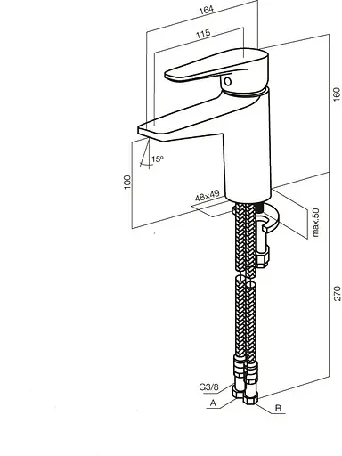 Смеситель для умывальника AM.PM Inspire F5002100 Хром - фото 3