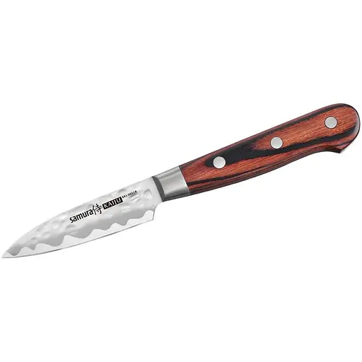 Нож кухонный овощной Samura с больстером 78 мм Коричневый 000266738