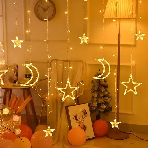 Гірлянда бахрома Eurocom Led Light штора світлодіодна 138 led 8 режимів