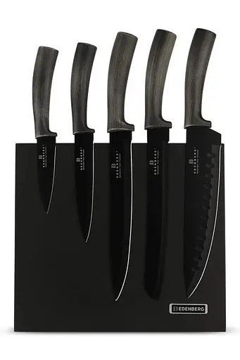 Набір кухонних ножів Edenberg EB-965 6 предметів чорний - фото 3