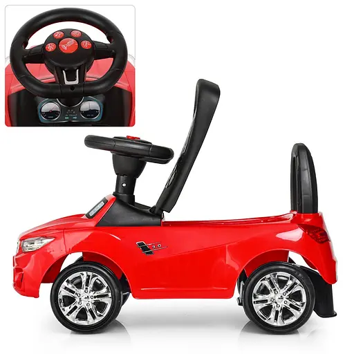 Дитяча каталка-толокар Bambi Racer з музикою та світлом червона (M 3147B-3) - фото 3