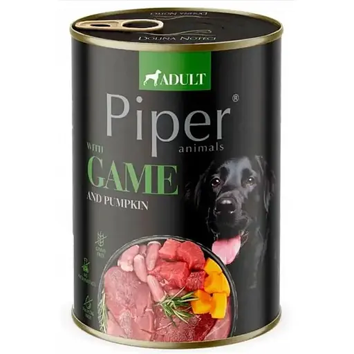 Вологий корм Dolina Noteci Piper консерви для собак з дичиною та гарбузом 800 г