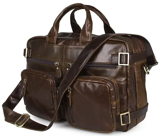 Чоловіча шкіряна сумка Vintage 39,5х29х13 см sum0013931 - фото 1