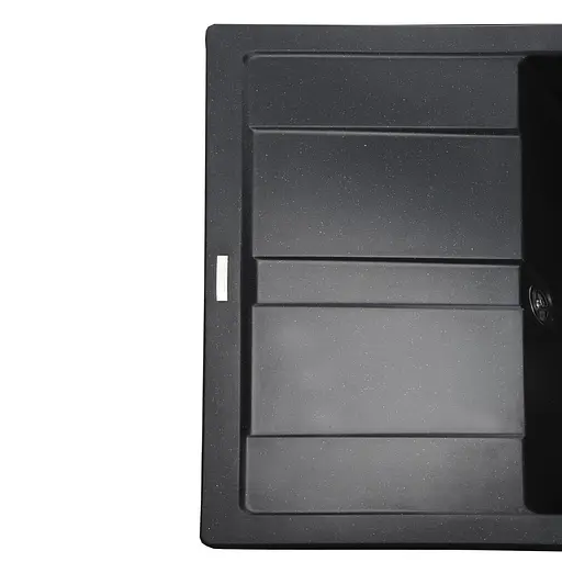 Кухонна мийка гранітна Globus Lux One чорний металік 650x500мм-А0001, Чорний - фото 3