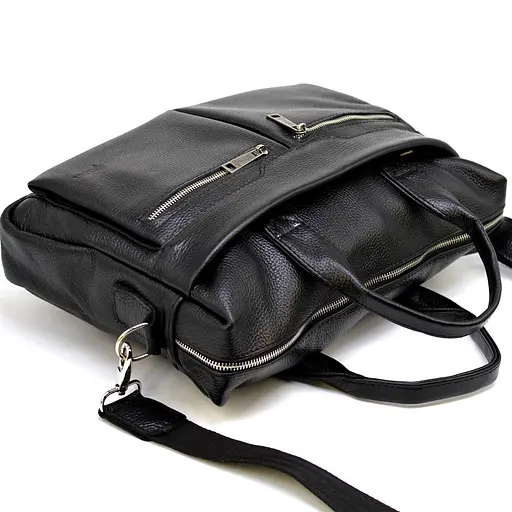 Чоловіча шкіряна сумка TARWA 39.5х29.5х9 см sum0026107 - фото 2