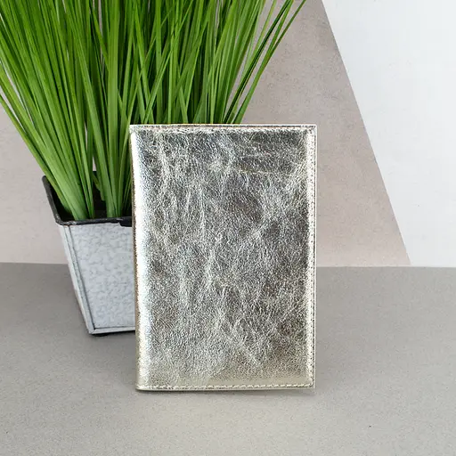 Обложка на паспорт кожаная 07115 золотая - фото 1