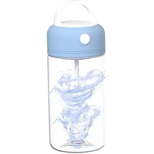 Пляшка-шейкер TS Kitchen електрична 380 мл прозора з ручкою синя  HPLN010