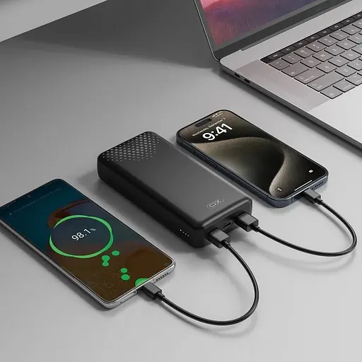 Внешний аккумулятор XO PB313 Light display mobile power 20000 маг черный - фото 5