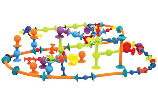 Конструктор на мініприсосках Fat Brain Toys MiniSquigz F107ML 75 деталей - фото 4