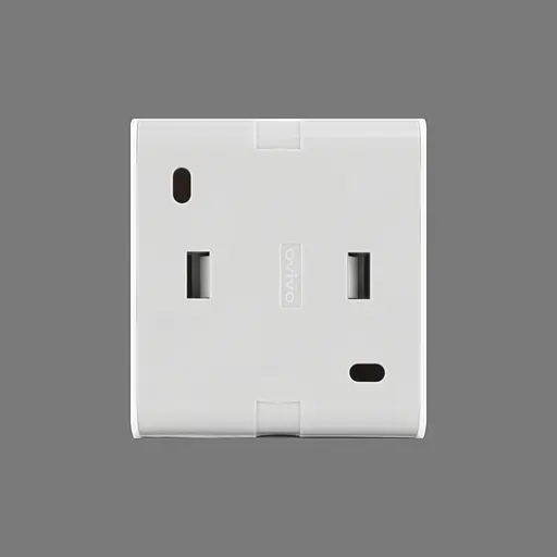 Розетка Ovivo Electric Nivo, одинарная с заземлением, с крышкой и шторками, накладная, белая - фото 5