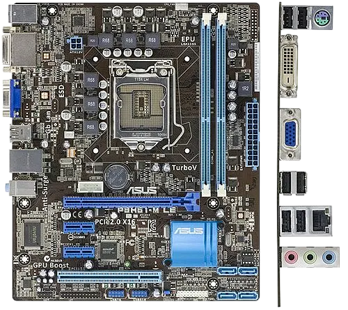 Материнская плата Asus P8H61-M LGA 1155 (P8H61-M LE) Б/У - фото 1