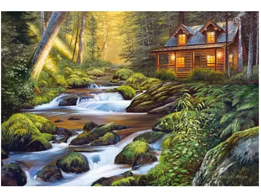 Пазли Castorland Будинок біля струмка, 1000 елементів, 68x47 см