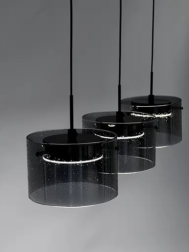 Підвісний світлодіодний світильник G 2922/3L 42W Димчасто-чорний - фото 4