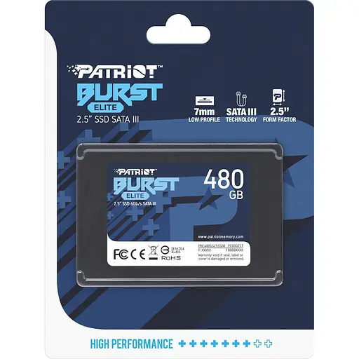 SSD накопичувач Patriot Burst Elite 480 GB (PBE480GS25SSDR) [153432] - фото 6