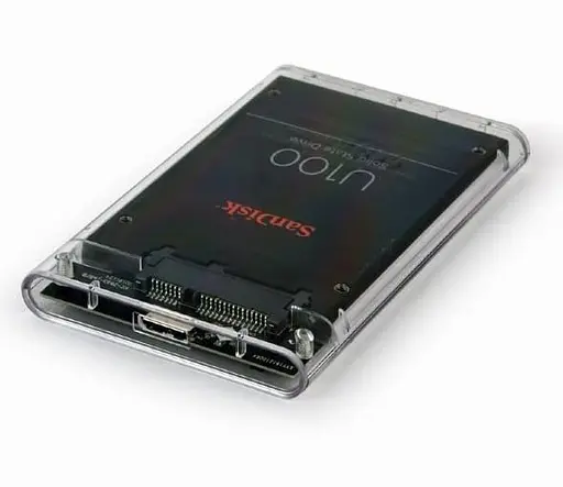 Внешний карман Gembird 2.5", USB 3.0, прозрачный (EE2-U3S9-6) - фото 3