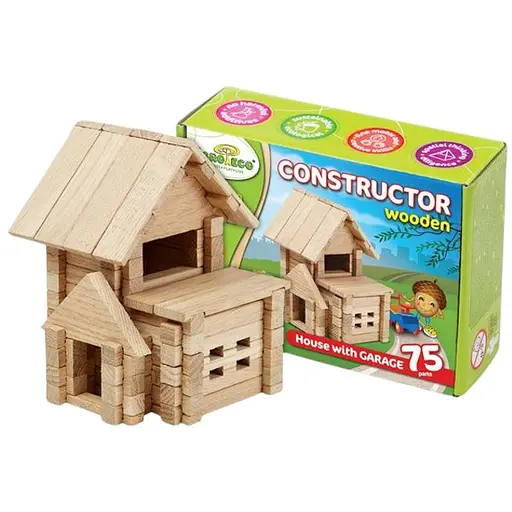 Конструктор дерев’яний Ігротеко Будиночок з гаражом