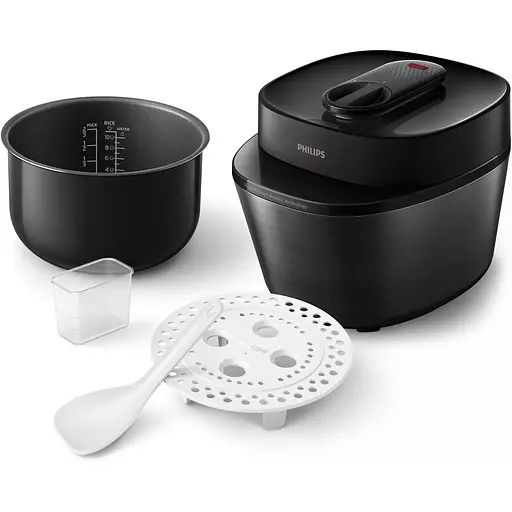 Мультиварка-скороварка Philips All in One Cooker 1000 Вт чорна (HD2151/40) - фото 6