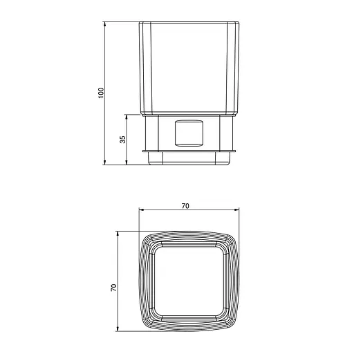 Склянка для ванної кімнати Volle Teo матове скло 15-88-111 хром - фото 3