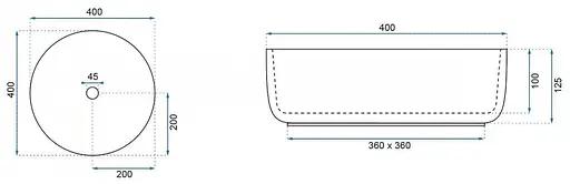 Умивальник Rea Ashley накладний REA-U4663, Синий - фото 6
