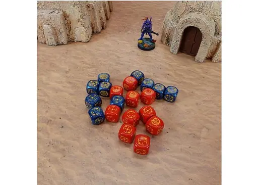 Набір кубиків Crosshairs Compact D6: Cobalt&Red (20 шт.) (STCA01) - фото 5