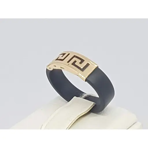 Кільце з каучуку Tango із золотою вставкою. 900619 20,5 - фото 3