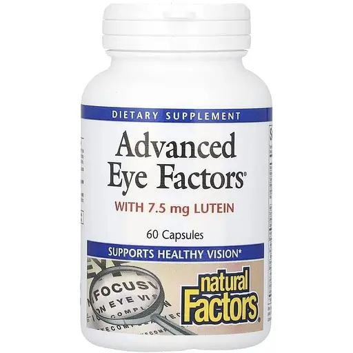 Натуральна добавка Natural Factors Advanced Eye Factors, 60 капсул для захисту зору та очей