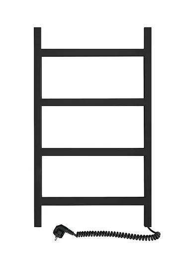 Електрична рушникосушка Navin Nordic 500x800 права, чорний муар, з кнопкою 10-012033-4880, Чорний матовий, Праве - фото 2