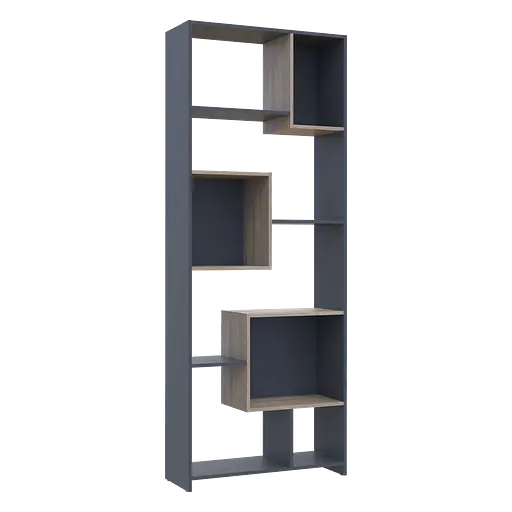 Этажерка высокая Doros B1S Графит/Дуб Сонома 81х30х210 (41516040) - фото 3