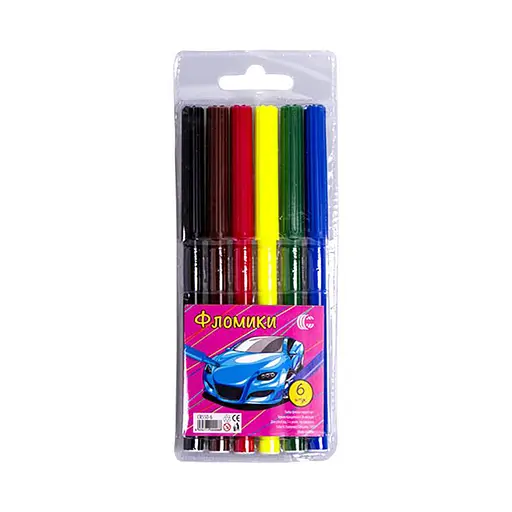 Детские фломастеры Фломики COLOR-IT CR550-6 6 цветов - фото 2
