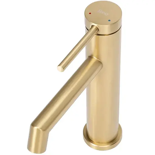 Змішувач для умивальника Rea Foss brushed gold низький REA-B5316 Золотий - фото 3